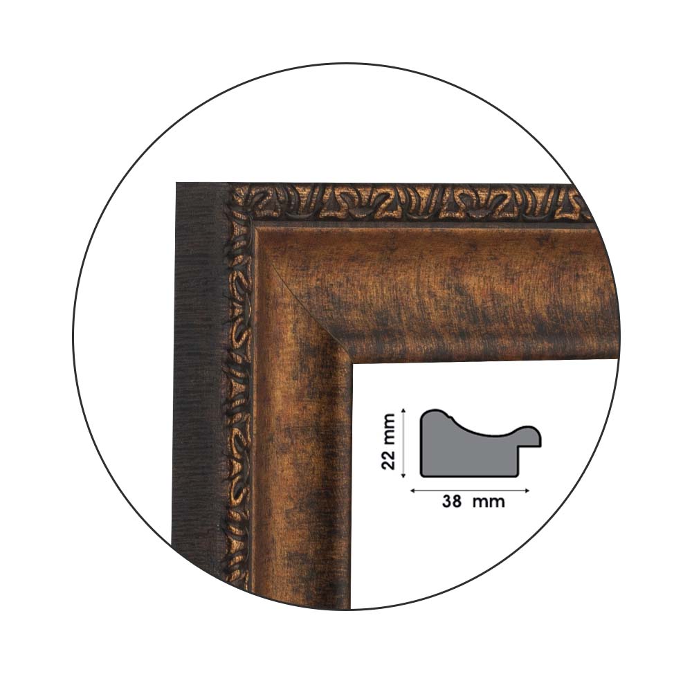 Ramă pentru puzzle „Plain” - până la 1000 piese / Maro auriu